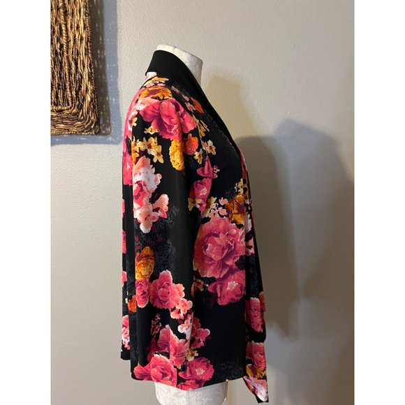 Draper's & Damon's Cardigan Sweater Topper 10 Large Stretch Floral Washable - Picture 6 of 8